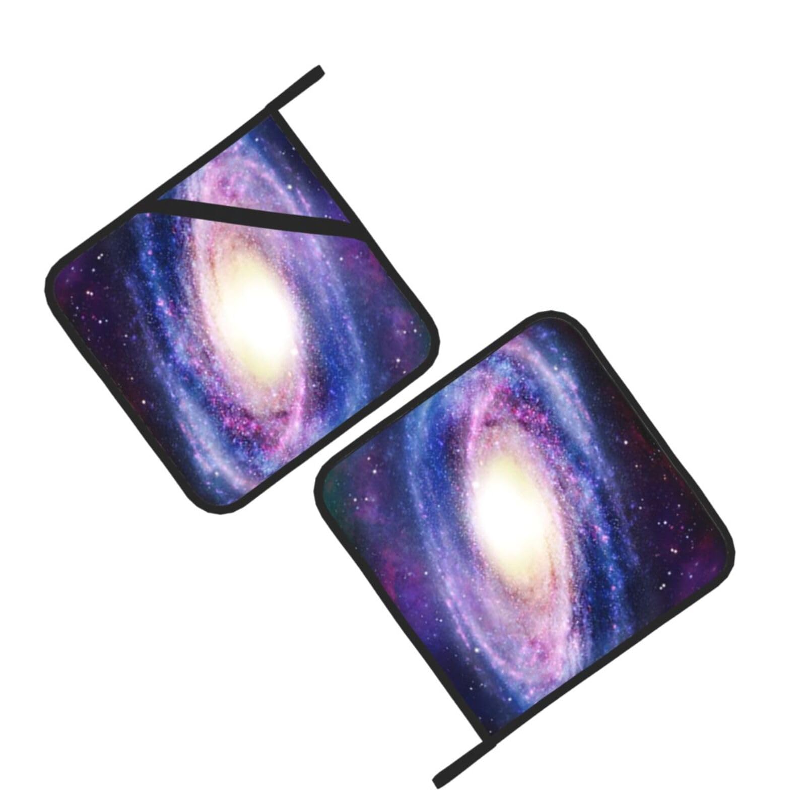 Spiral galaxy Printed Oven Pot Holders Set of 2 Pcs Heat Resistant Kitchen Microwave Potholders for Cooking Baking Grilling