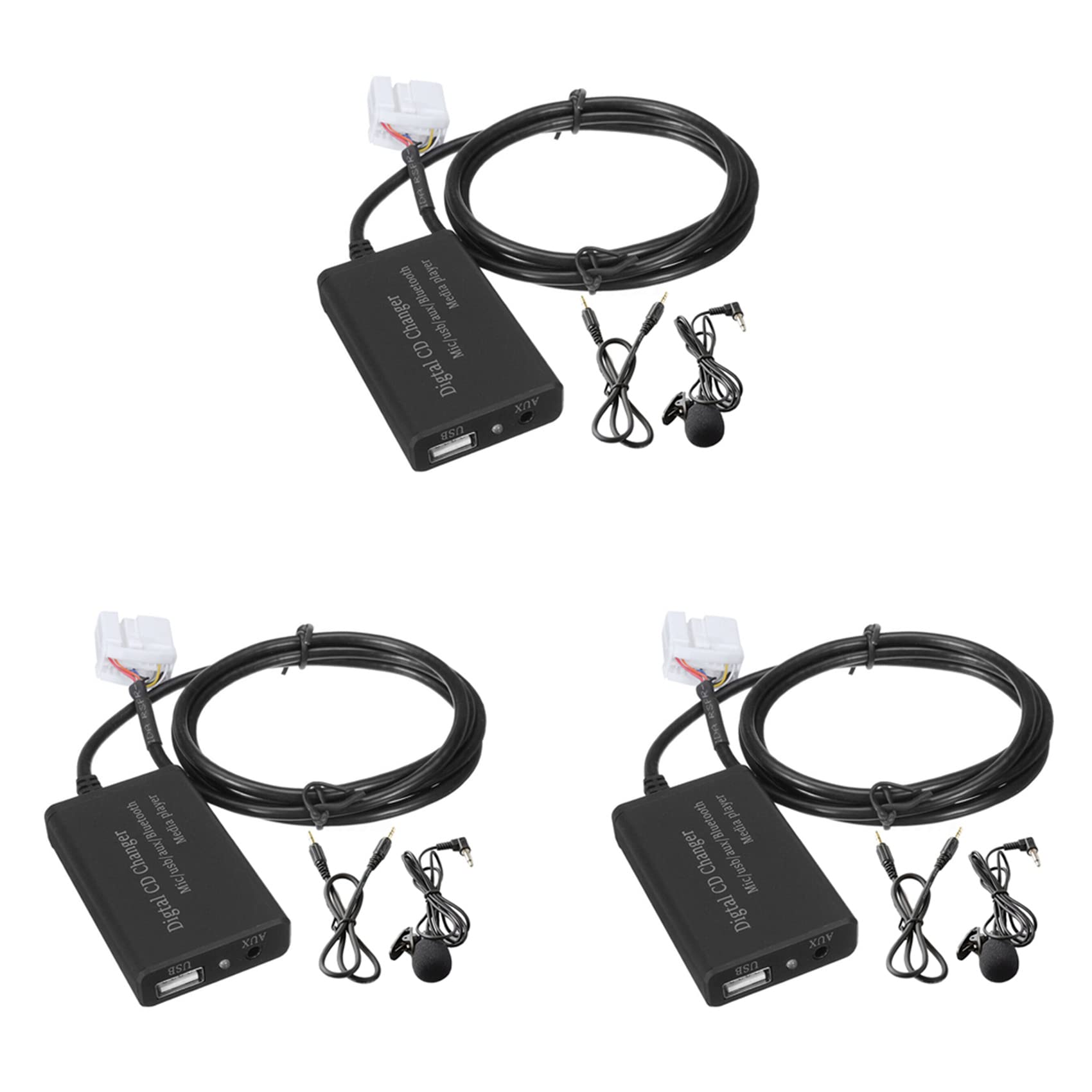 3X Adattatore AUX per Auto Vivavoce Bluetooth Music per Accord