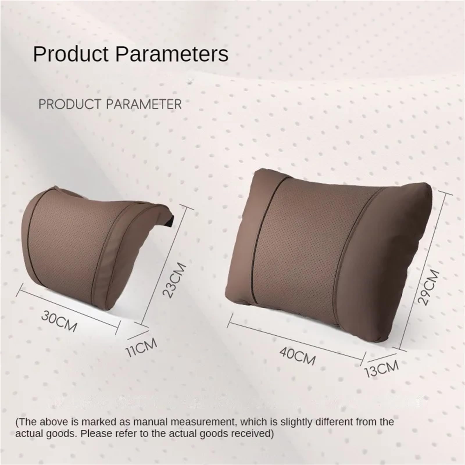 poduszka podtrzymująca szyję Do Fusion Edge Mustang Ecosport MK5 F150 Poduszka Pod Szyję Samochodu Podparcie Lędźwiowe poduszka na głowę fotela samochodowego(Brown-Neck)