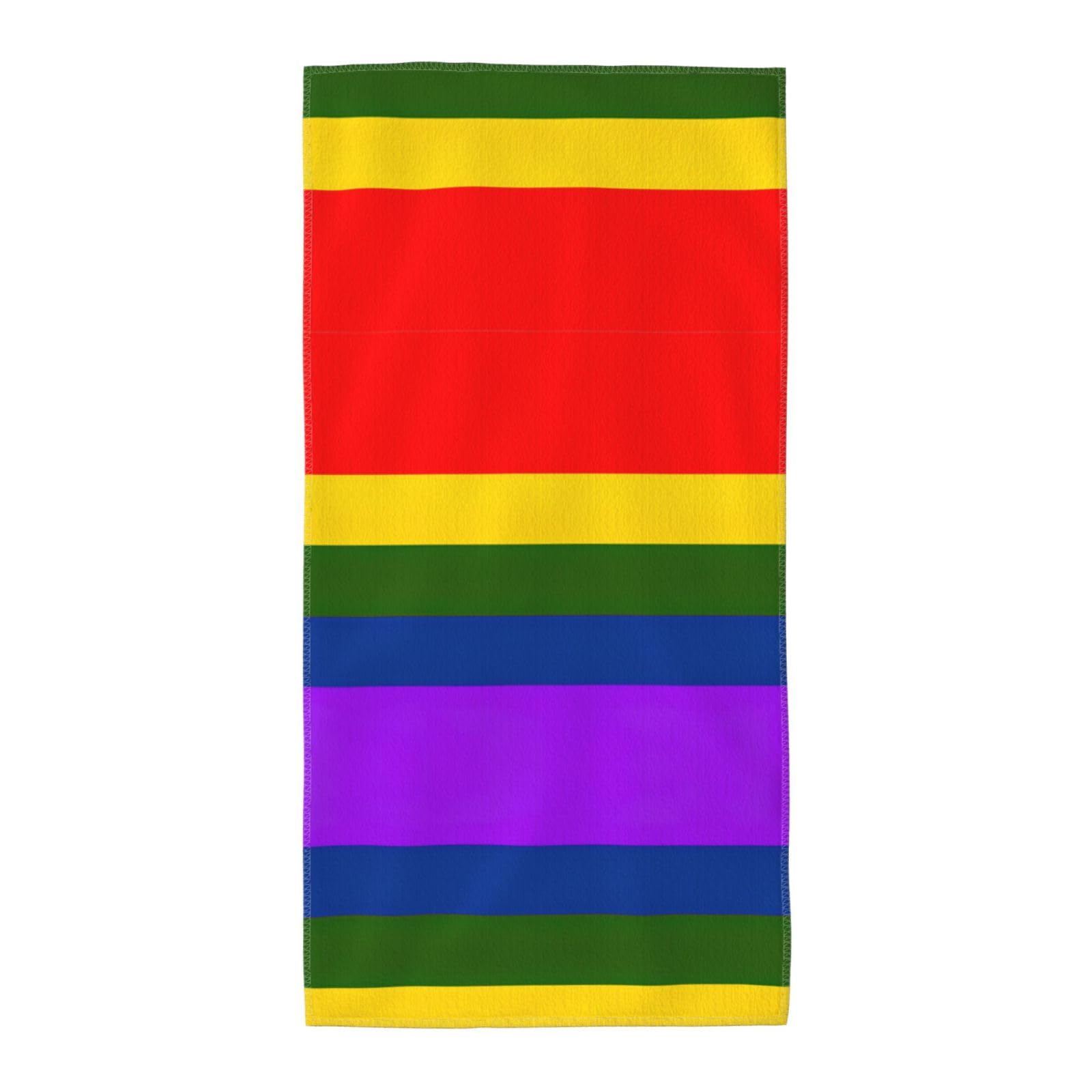 WYCZHY Rainbow Flag Printed Quick Dry Beach Towel For Camping Travel Vacation
