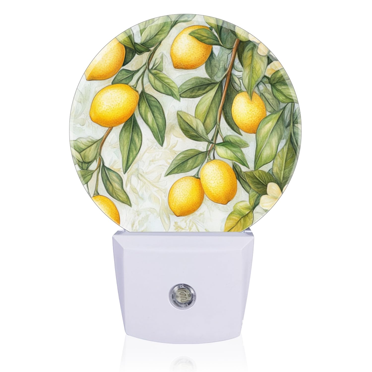 Mearafois LED Night Lights Lamp with Dusk to Dawn Sensor Plump Yellow Lemons Hang from Branches Night Light