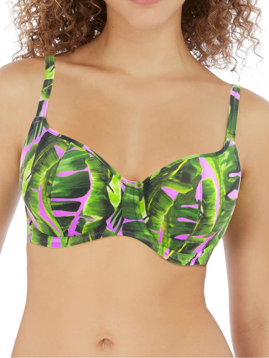 Freya Cassis Jungle Oasis Sweetheart Bikini Top - Green 34Ff