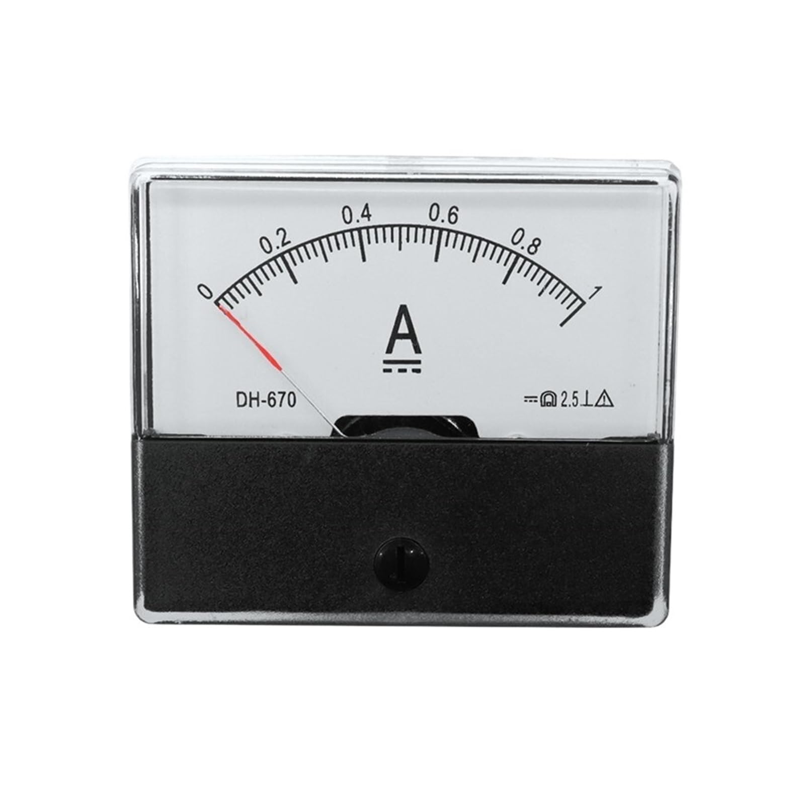 Ampèremètre de courant continu carré DH670 boîtier robuste 70x60mm 50A - 5