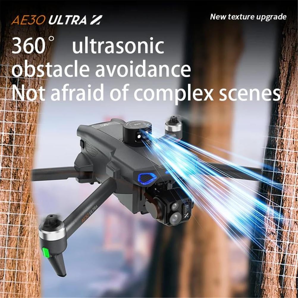 Triple battery,dron ae30 ultra professional z kamerą 8k, gimbalem 3-osiowym, unikaniem przeszkód, ekranem dotykowym, dronami fpv, bezszczotkowym quadrocopterem rc