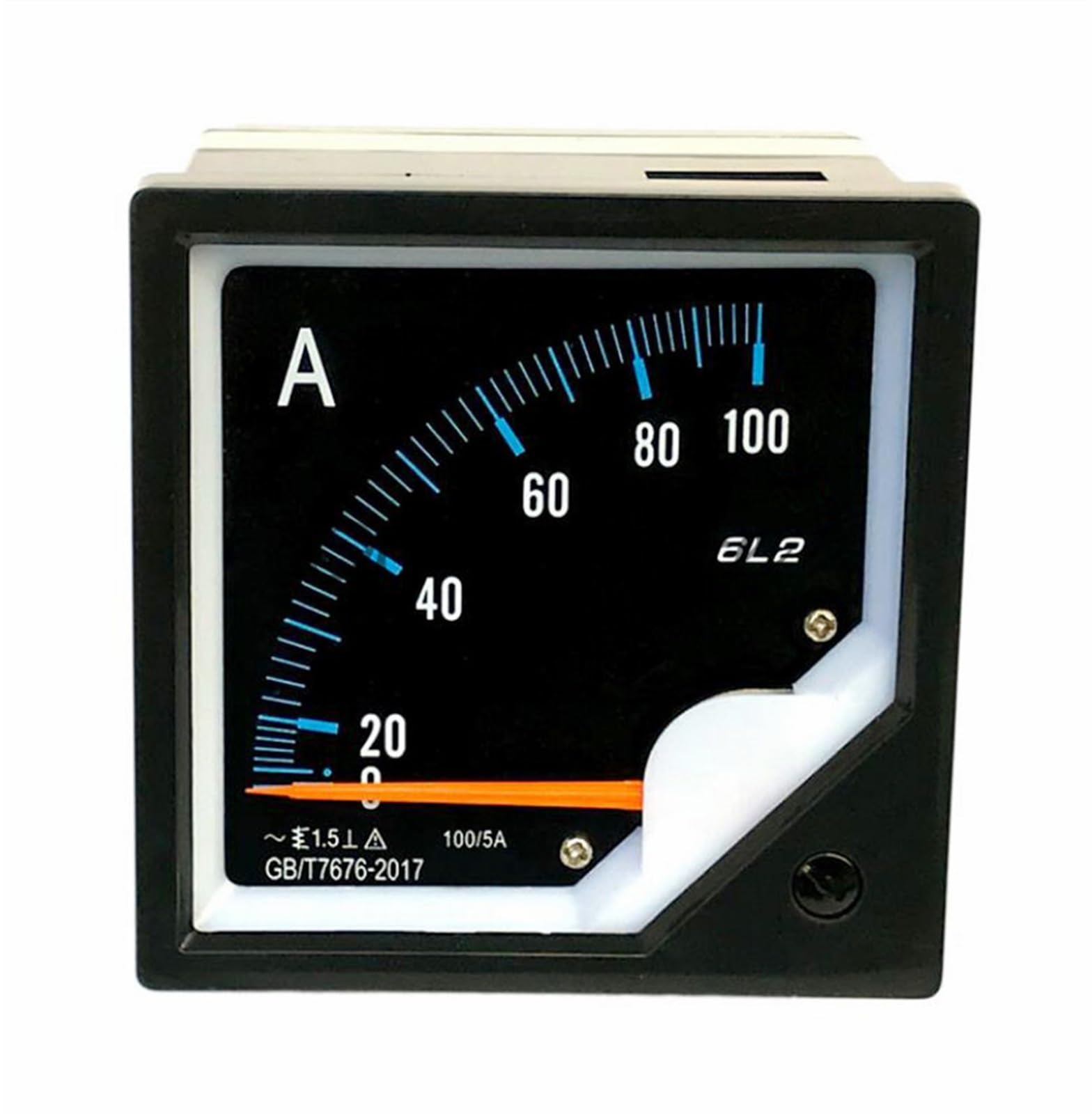 Ampèremètre analogique à pointeur 6L2-A, 80mm X 80mm, AC50/5A AC100/5A AC2000/5A AC3000/5A, Type pointeur AC, 1 pièce(AC 2000 A)
