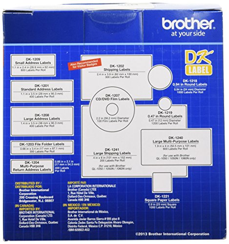 Image of Brother Genuine, DK-2205 Continuous Paper Label Roll, Cut-to-Length Label, 2.4 inch x 100 Feet, (1) Roll Per Box (Pack of 2)