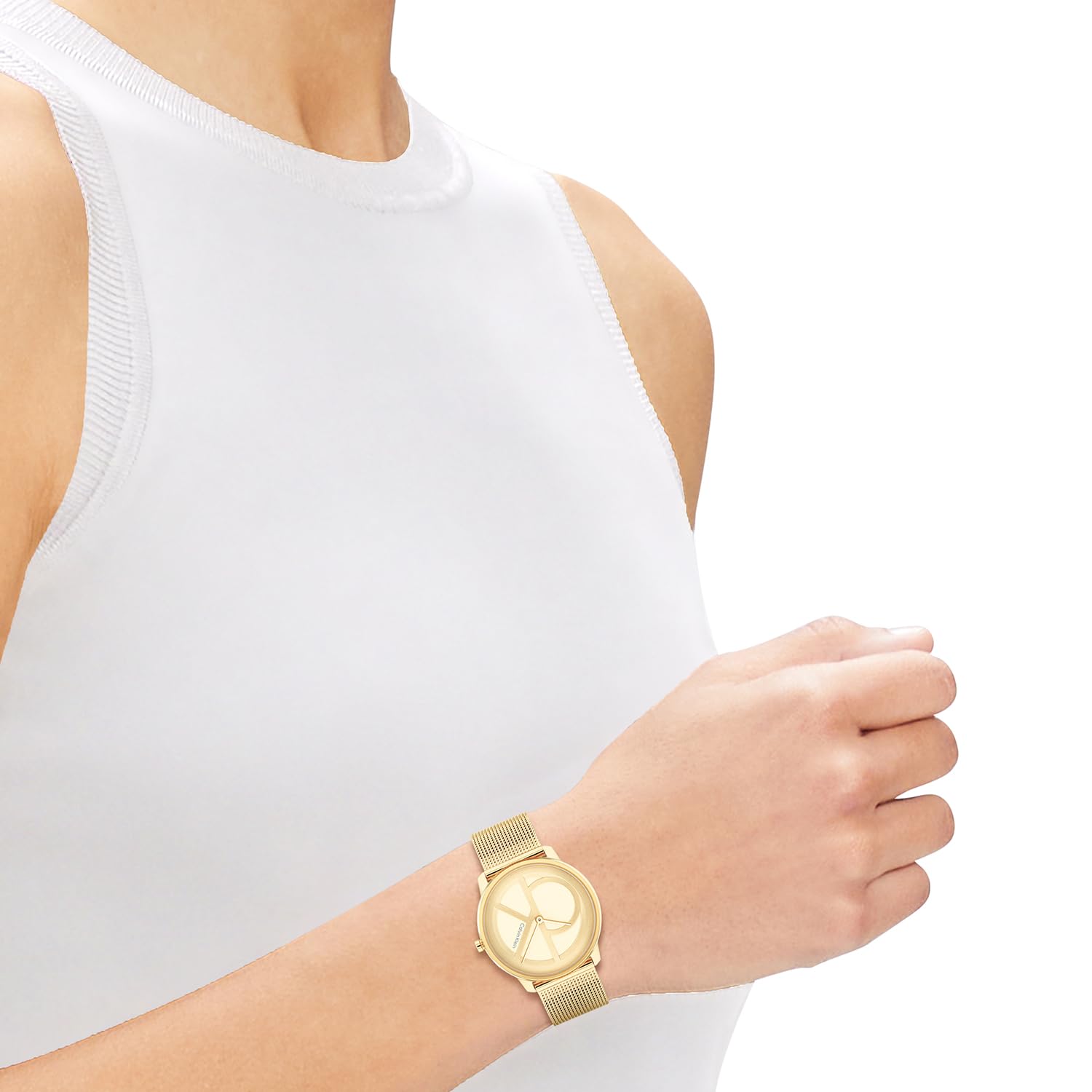 Calvin Klein Reloj Analógico de Cuarzo para Hombre y Mujer Colección Iconic Disponible con Pulsera de Acero Inoxidable en Enlace o en Malla