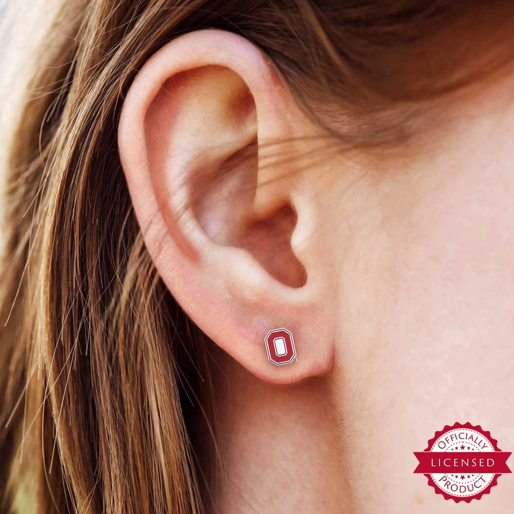 PicturesOnGold.com Officially Licensed Pair Of Color Enamel Ohio State O Logo Earrings