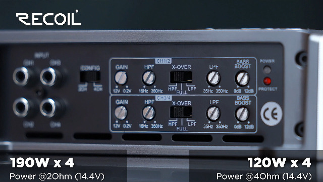 Amazon.com: Recoil RED800.4 Class D 4-Channel Car Amplifier Max