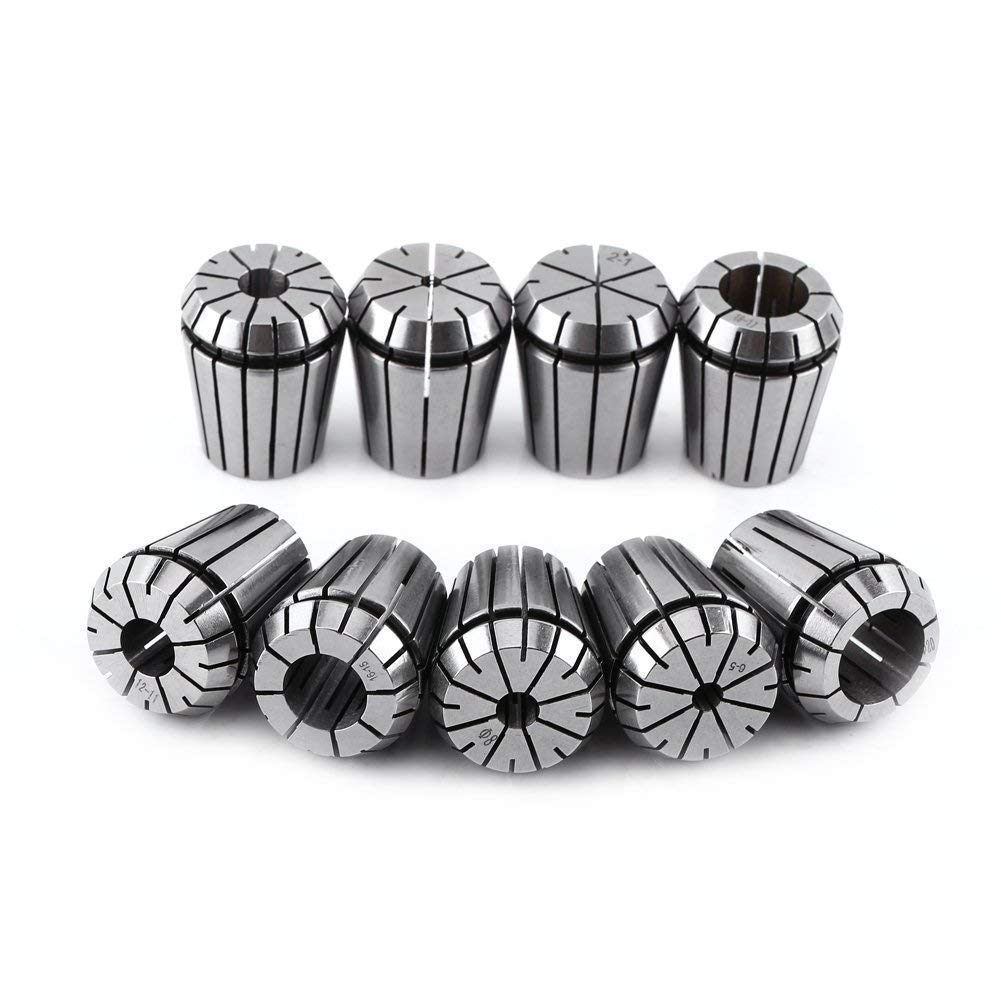 Set di pinze a molla ER32 9 pezzi, mandrino ER32 2mm-20mm, per macchina incisione per il controllo di macchine CNC e utensili tornio di fresatura, 10-20mm