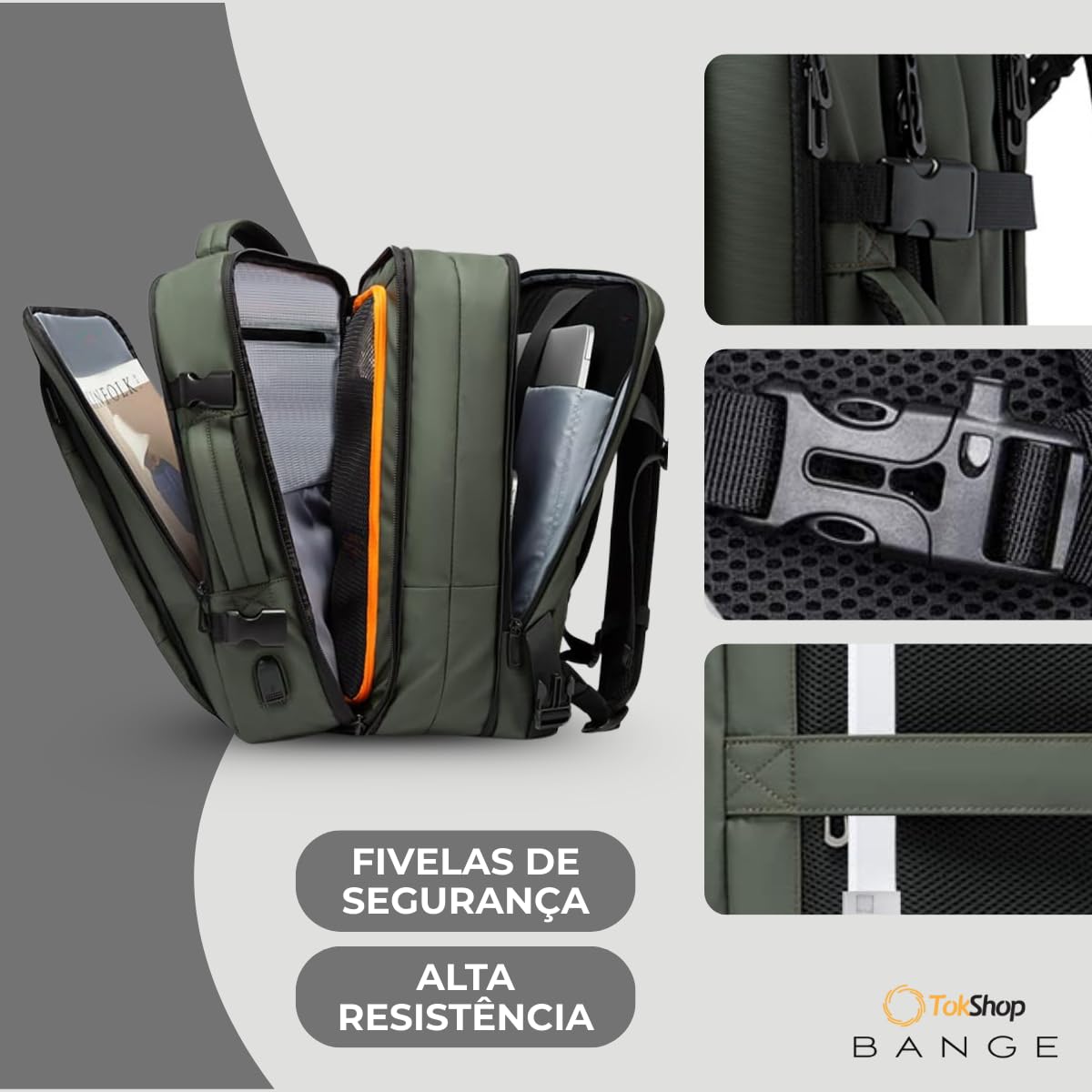 BANGE Mochila Executiva Masculina Reforçada de 40L Expansível Antifurto Impermeável para Notebooks de Até 17.3 Polegadas em promoção! Veja a oferta e mais achadinhos de Mochilas & Pastas Masculinas 9 Hoje é o melhor dia para comprar BANGE Mochila Executiva Masculina Reforçada de 40L Expansível Antifurto Impermeável para Notebooks de Até 17.3 Polegadas com aquele preço maroto! Promoção! Aproveite a oferta! 9