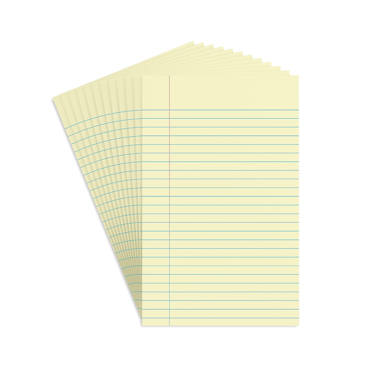STAPLES Notepads 5-Inch x 8-Inch Narrow Ruled Canary 50 Sh./Pad 12 Pads/PK