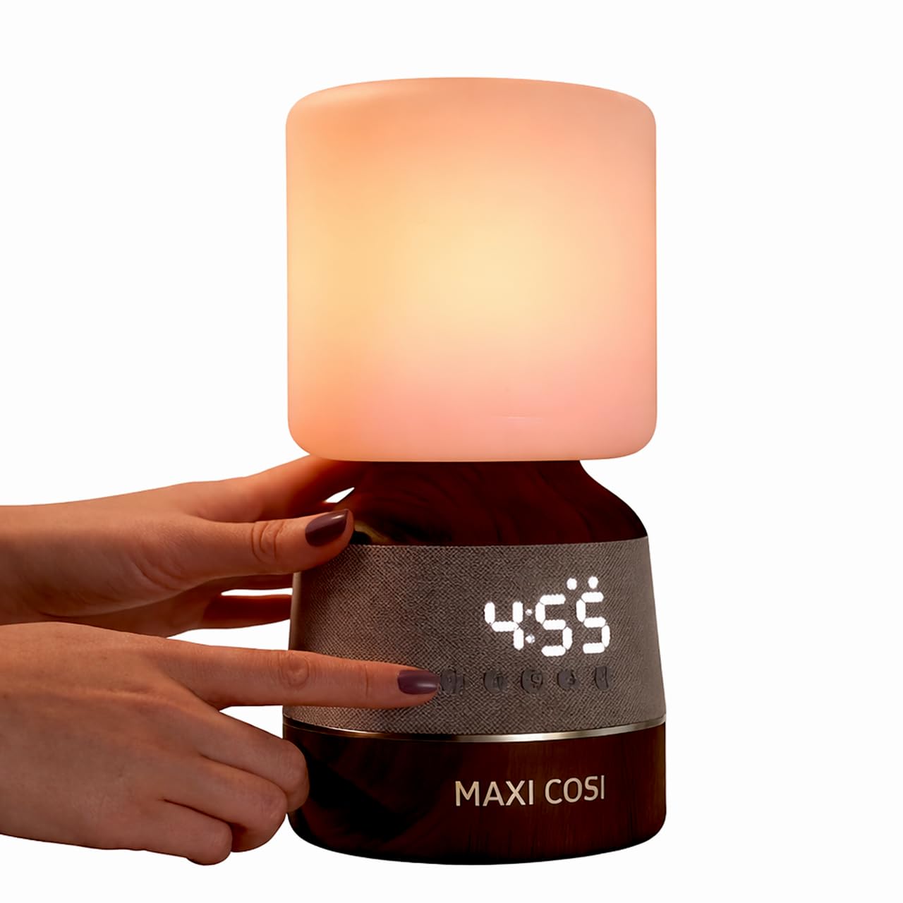 Maxi-Cosi Soothe Pro Smartes 3-in-1-Gerät, Nachthimmel-Projektor, Vom Nachtlicht zur Digitaluhr, Volle Kontrolle über die App, Schlaflieder und eigene Playlists, Teil von Maxi-Cosi Connected Home