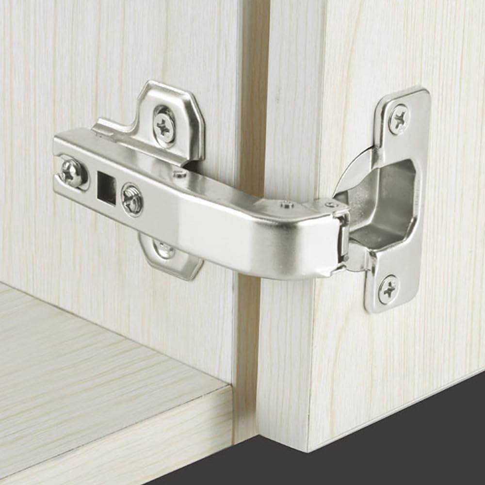 2x 90 Degree Concealed Kitchen Cabinet Sprung Door Hinges - Self-Closing