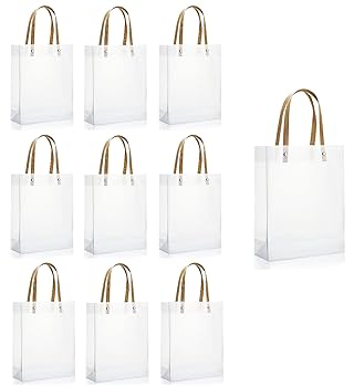 ラッピング Clear Gift Bag 5枚入り 4種類8セット Amazon | Copeflap クリアバッグ 透明 ビニール ラッピング