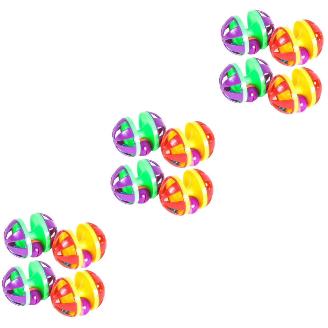 ABOOFAN 12piezas Juguetes para Gatos Cascabel Interactivas De Plástico para Juguetes para Estimulación y Diversión De Gatos