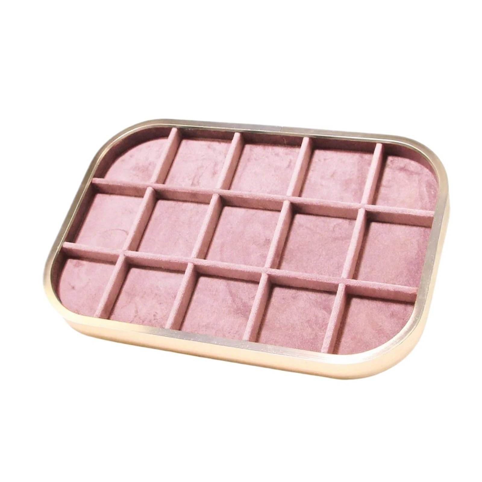 MKYYIOED Jewelry Trays Metal Jewelry Display Tray Necklace Ring Velvet Jewellery Storage