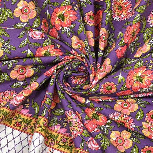 Image of Bedsheet for Double Bed King Size | Jaipuri Rajasthani Cotton Bed Sheet | 1 King Size bedsheet with Pillow Cover | 240 TC Jaipuri Prints Flat Double Bed Bedsheet Cotton King Size