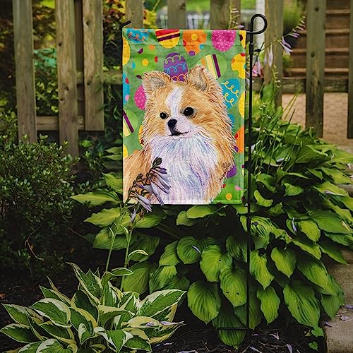 Chihuahua drapeau de jardin Pâques décor extérieur multicolore