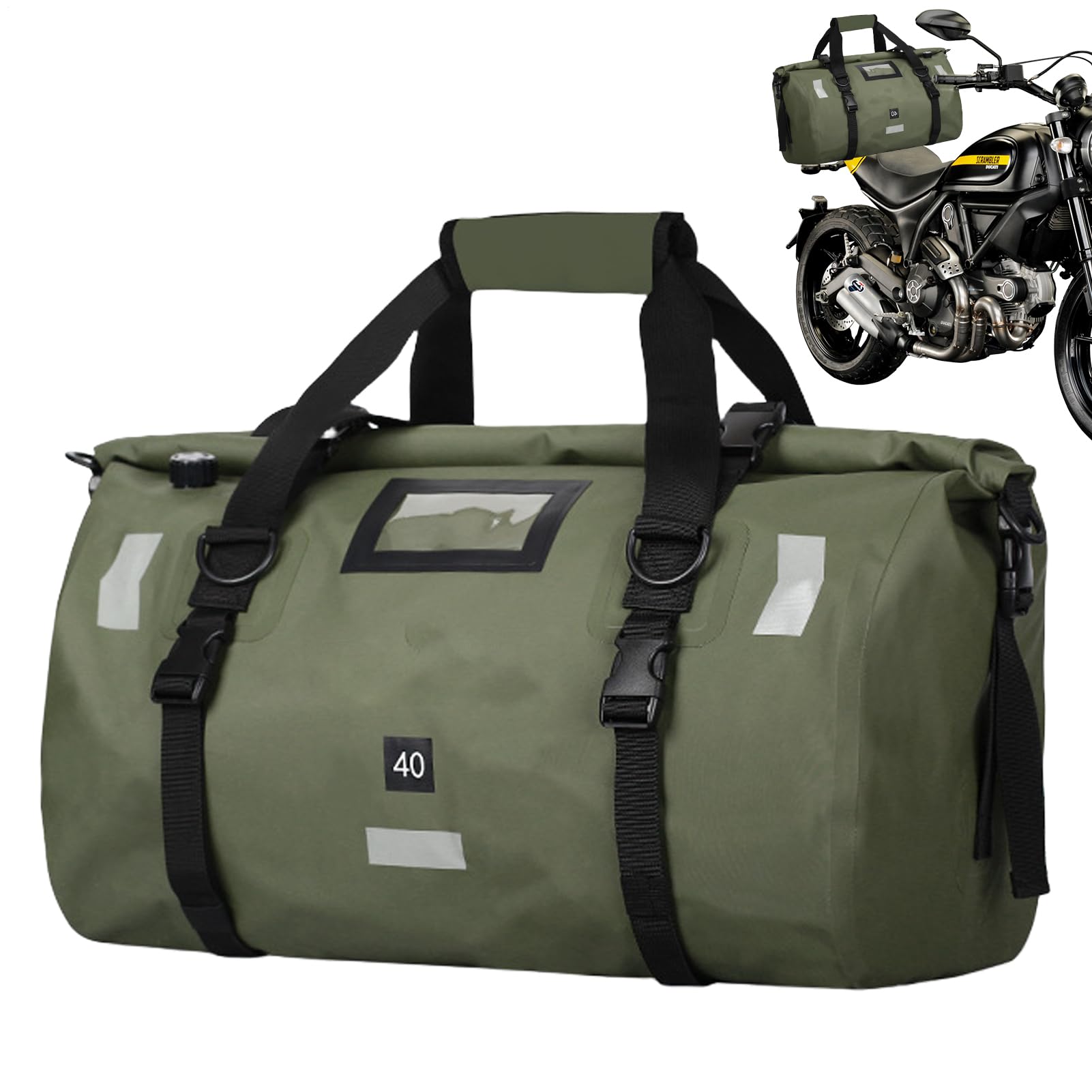 Borsa Da Viaggio Per Motocicletta Zaino per Attrezzi Impermeabile e | Borsa Per Sella Posteriore Motocicletta Riflettente Con Cinturino Regolabile Per Guida In Moto Pendolarismo Campeg