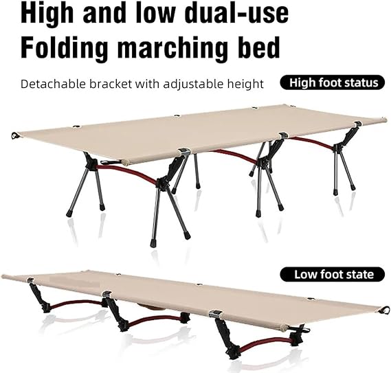 Camping Bed Ultralight Foldable Camping Bed, Backpacking Cot, Outdoor Hiking Sleeping Bed, Tent Bed, Portable Travel Bed(Blue)