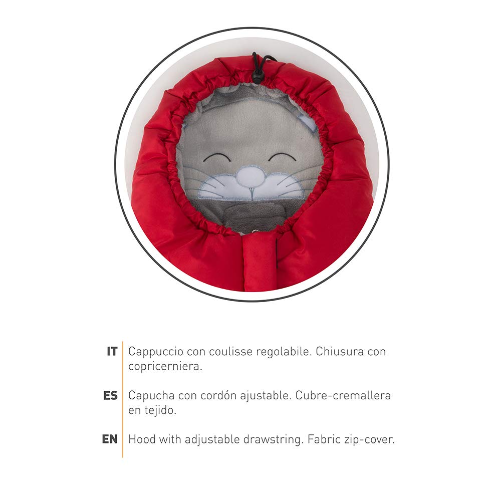 Nuvita 9205 Ovetto Cuccioli - Sacco Termico Universale Per Tutti i Tipi di Ovetto, Navicelle e Seggiolini Auto. Ideale per neonati, bimbi e bambini (Pink Rabbit - Beige)