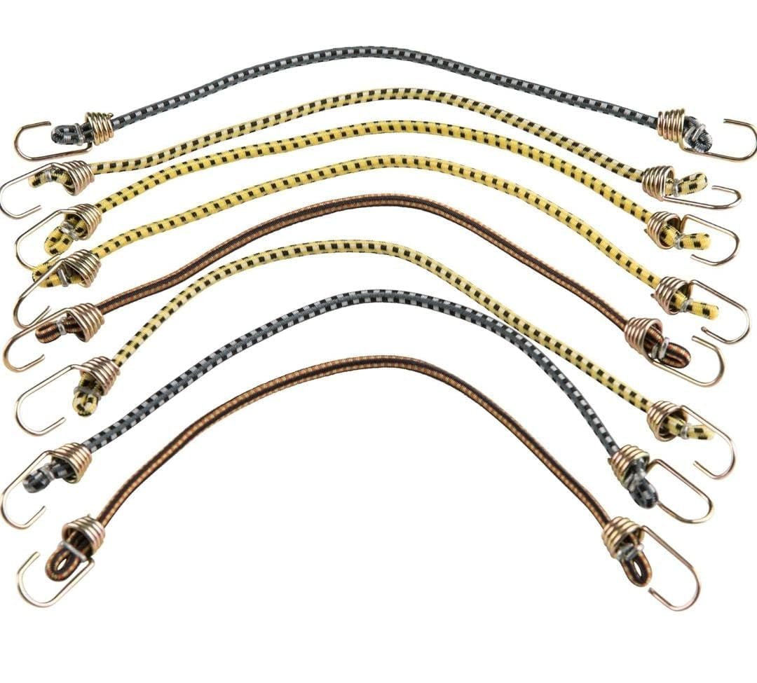 Bungee Rope Set, Stretchable Drying Rope with Hooks, Multicolour (2, Multicolour, 5 ft) 2
