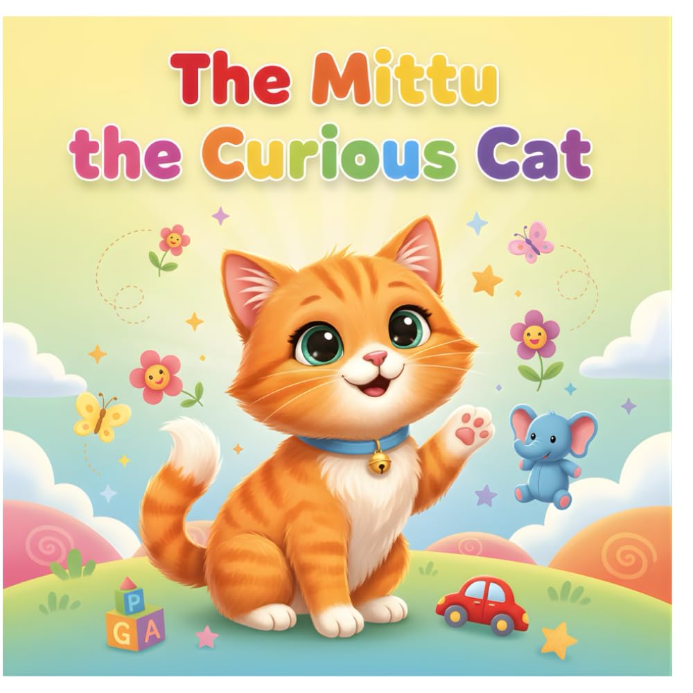 The Mittu the Curious Cat: A Fun and Educational Coloring Storybook for Kids Ages 3–15 | 100 Cute Cat Adventures to Color, Read, and Enjoy