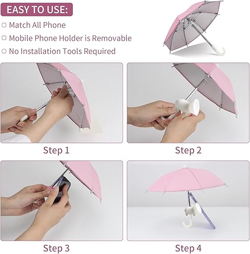 Miniatura 4 de Paraguas de teléfono para sombrilla, soporte de ventosa para teléfono, antideslumbrante para exteriores, lindo soporte para sombrilla para teléfono