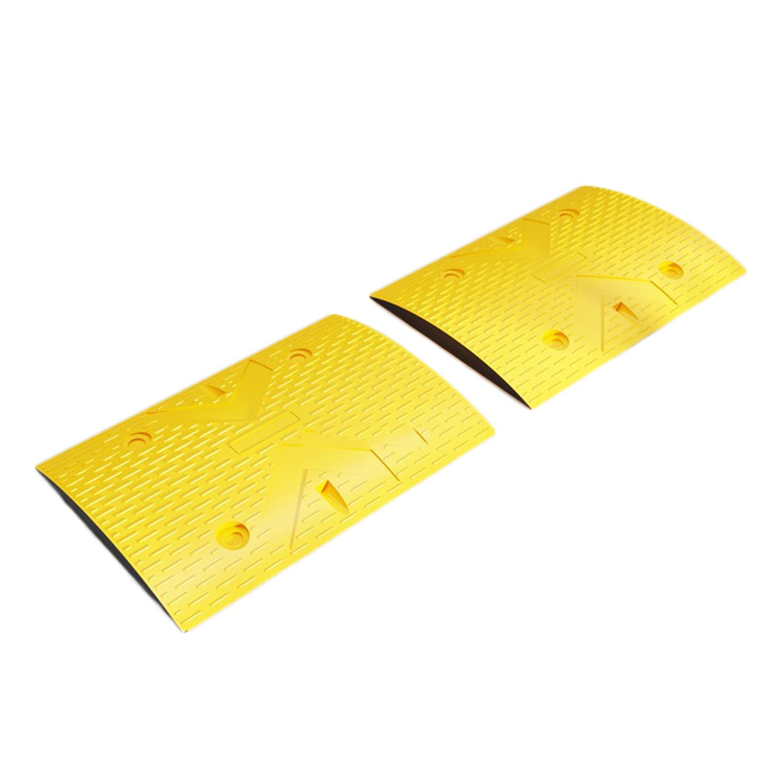 Gummi-Geschwindigkeitsschwelle, For Straßen, Hotels, Verzögerungsbremse, Industrie-Gummi-Bordstein, Radstopper For PKW, LKW, Anhänger Und Garage, 1 Packung Geschwindigkeitsschwelle ( Color : Yellow )