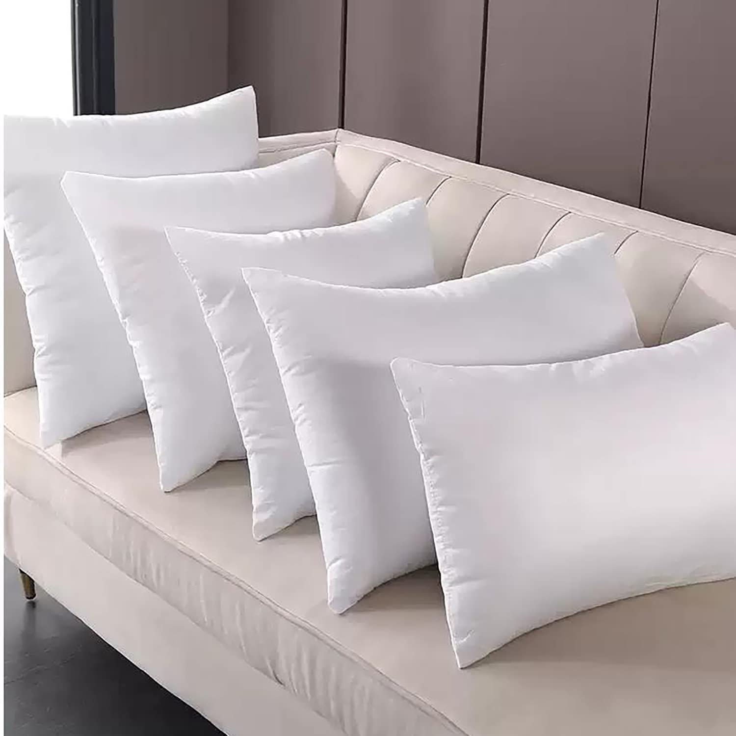 yibo Cojín, Relleno de Cojín para Sofá o Cama, con Relleno Fibra Hueca, Hipoalergénicas, Juego de 2/4/6 Unidades (50_x_70_cm, 6)