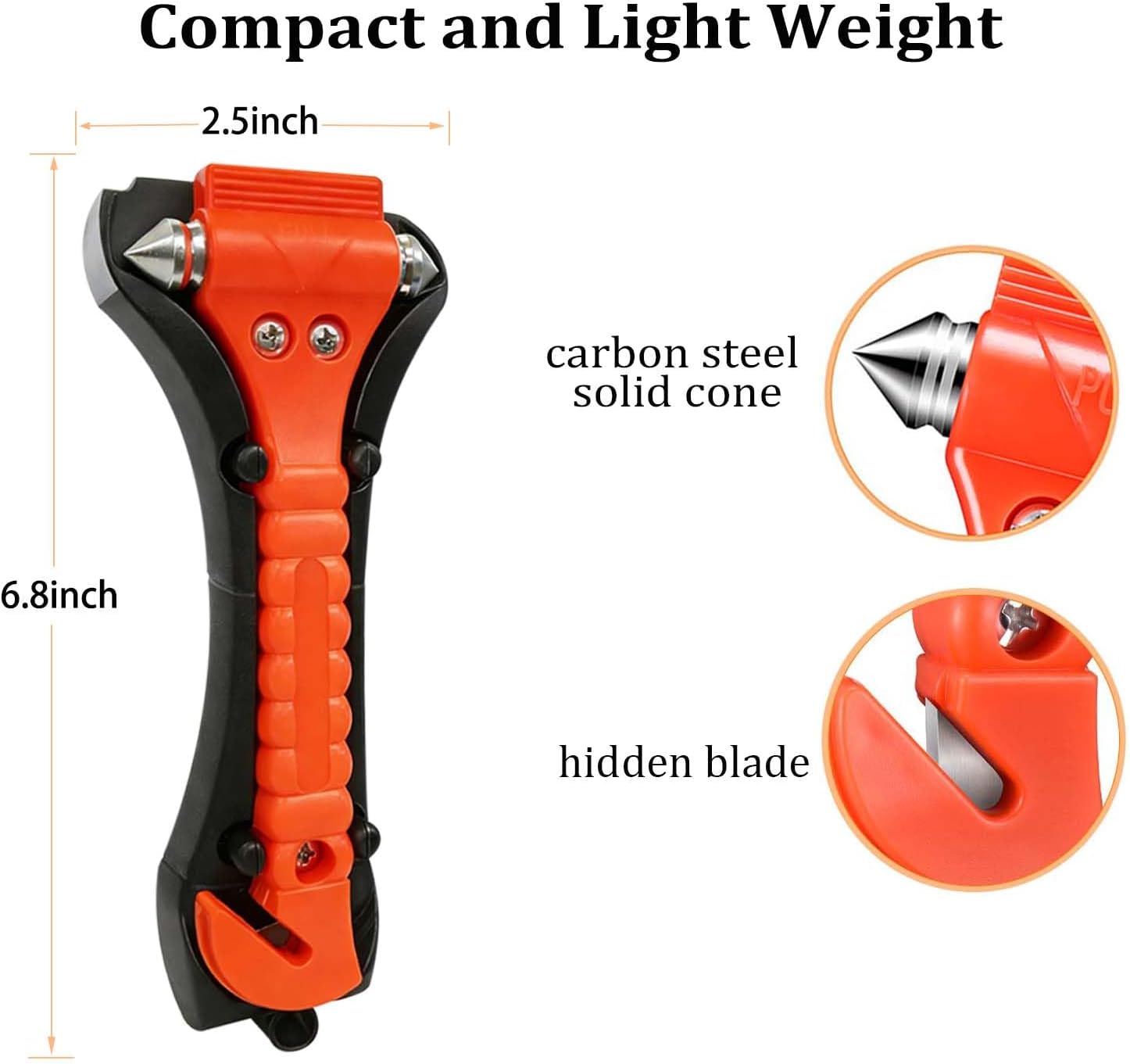 Car Safety Hammer, 50 Pack Auto Emergency Escape Tool Car Window Glass Breaker and Seat Belt Cutter for Family Rescue, Life Saving Survival Kit