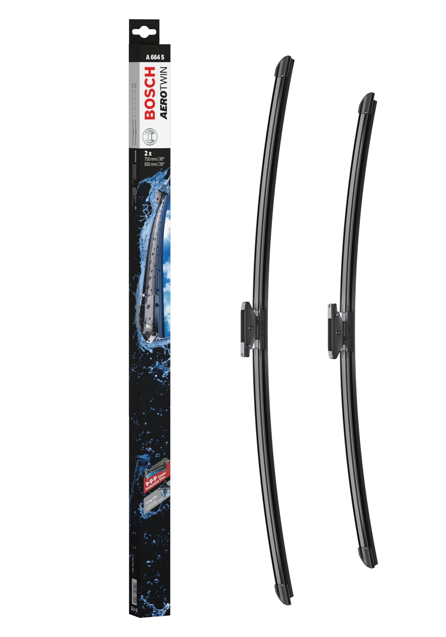 Bosch Bosch Wiper Blade Aerotwin A664S, Length: 750mm/650mm − Set of Front Wiper Blades