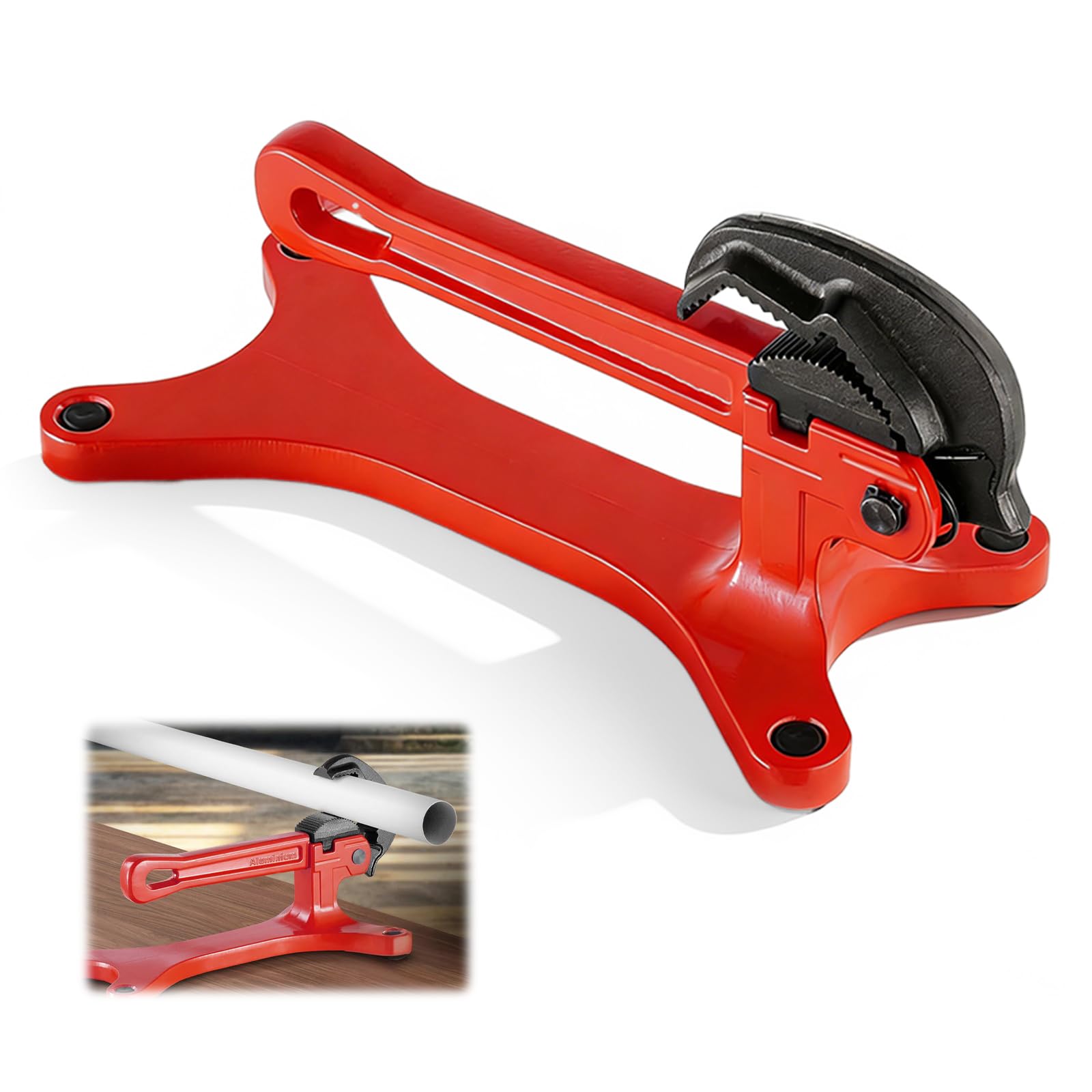 Pipe Brackets, Pipe Tightening Vise Portátil Tornillo de Banco de Tubo de Tuberías de 0,3 cm a 3,8 cm Herramienta de Sujeción de Tubos con Ajuste Automático de La Fuerza de Sujeción