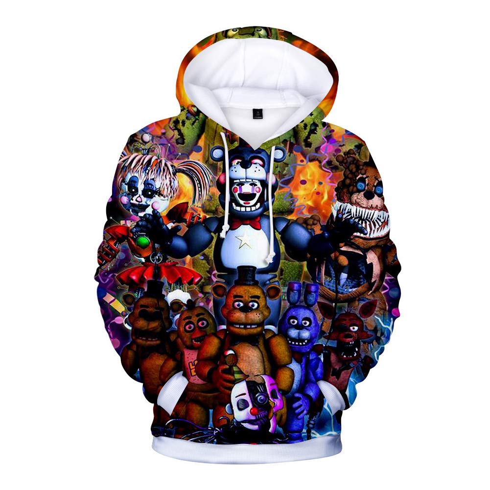 FNAF Hoodie For Kids 3D Printed Five Nights At Freddys Hoodies Nightmare Freddy Costume Pullover FNAF Hoodie For Kids 3D Printed Five Nights At Freddys Hoodies Nightmare Freddy Costume Pullover