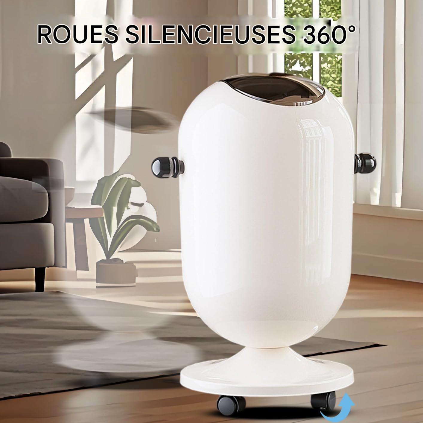 Papelera De Cocina Con Tapa | Papelera De Cocina 15 Litros Con Ruedas | Organizador De Almacenamiento Con Ruedas Para Baño Lavadero Hogar Hotel Oficina Sala