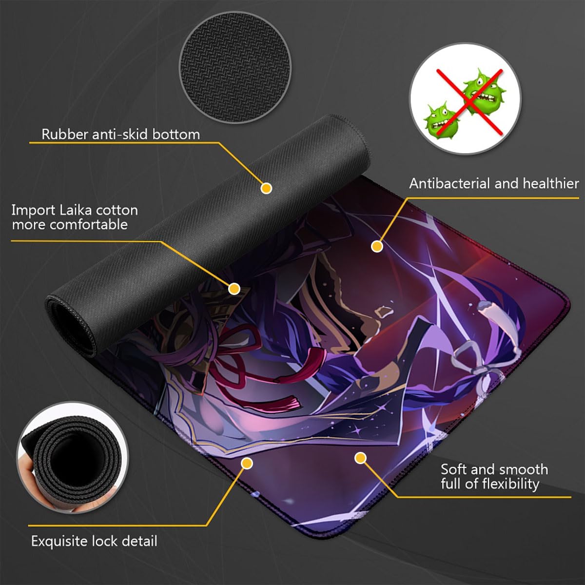 Tapis De Souris De Jeu, Tapis De Bureau Anime, ACG, Tapis De Souris De Jeu Tapis De Bureau Anime Acg Tapis De Souris Anime Clavier Ordinateur Impermeable Et Antiderapant 900 X 400 Mm 97143607