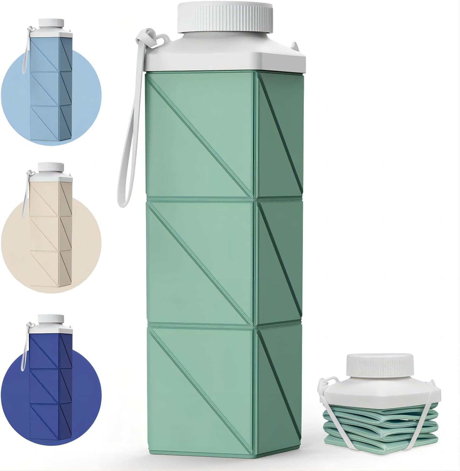 POMKAKA Collapsible Water Bottles 24.3oz(720ml)