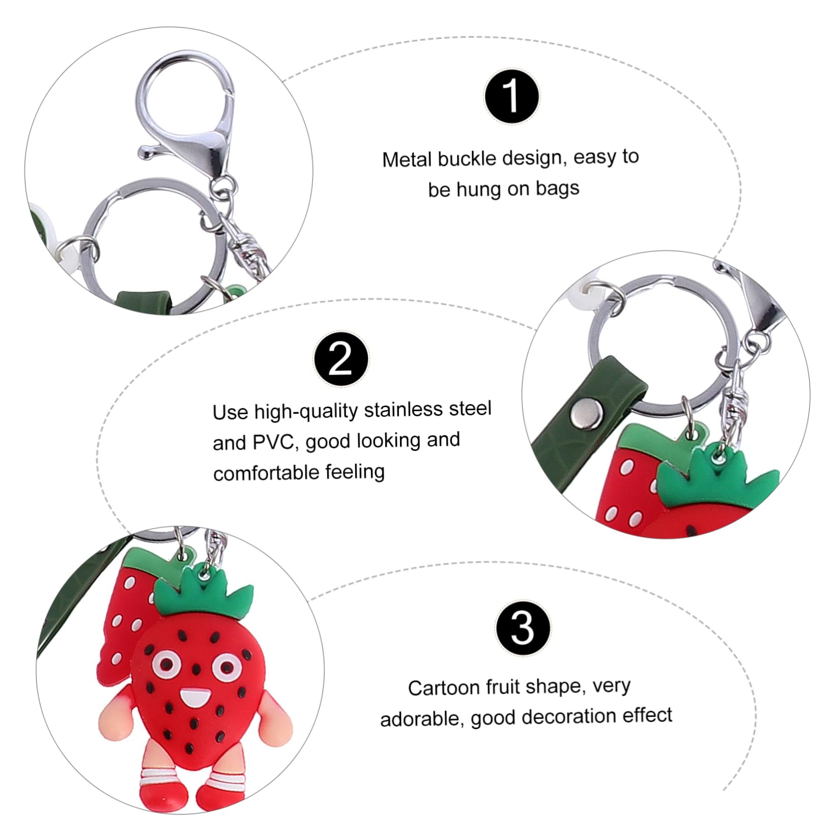 Llavero De Frutas Llavero Decorativo De Pvc Llaveros Mochila Llavero De Dibujos Animados Llaveros Para Dije Para Bolsa De Frutas Llavero De Sandía Metal