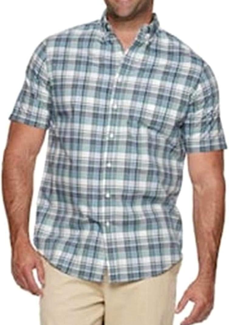 Big mens short sleeve dress shirts Clearance