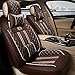 Housse De Siège Automobile Respirant Glace Soie Résistant À l'usure en Cuir Quatre Saisons Gm pour Audi BMW Volkswagen Toyota Public Thai, Brown, Deluxe Edition