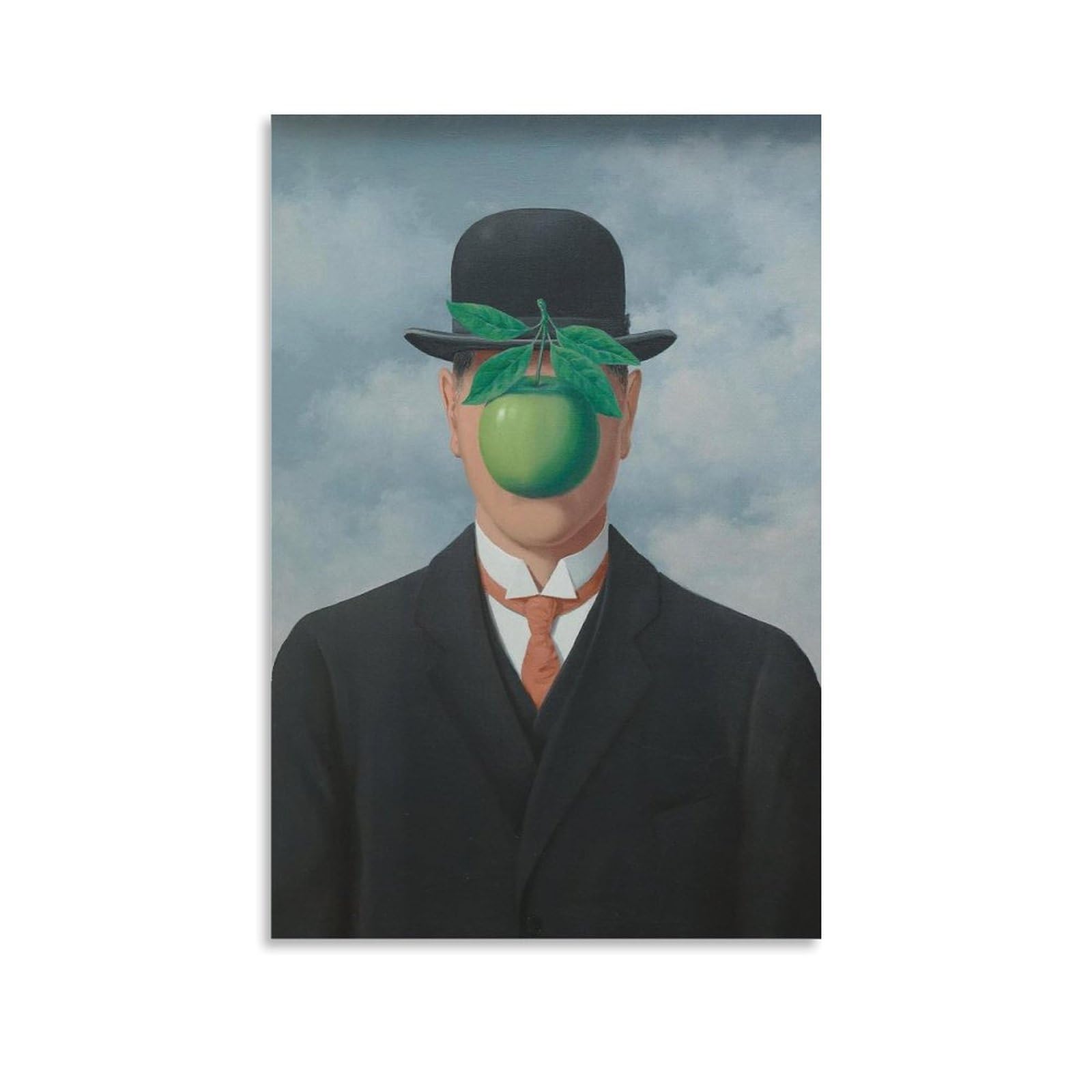 YYUEQIL Rene Magritte Prints The Son of Man Wall Art Art Print Wall Photo Paint Hanging Picture Family Bedroom Decor Gift Unframe 24x36inch(60x90cm)