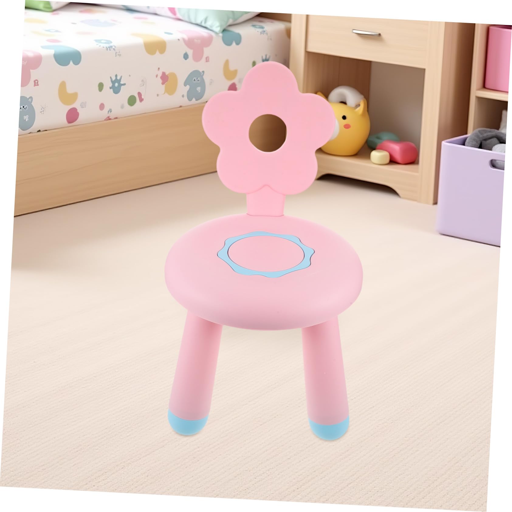 Gadpiparty Sgabello in Plastica per Bambini Versatile per Ingresso e Bagno, Seduta Piccola Rosa