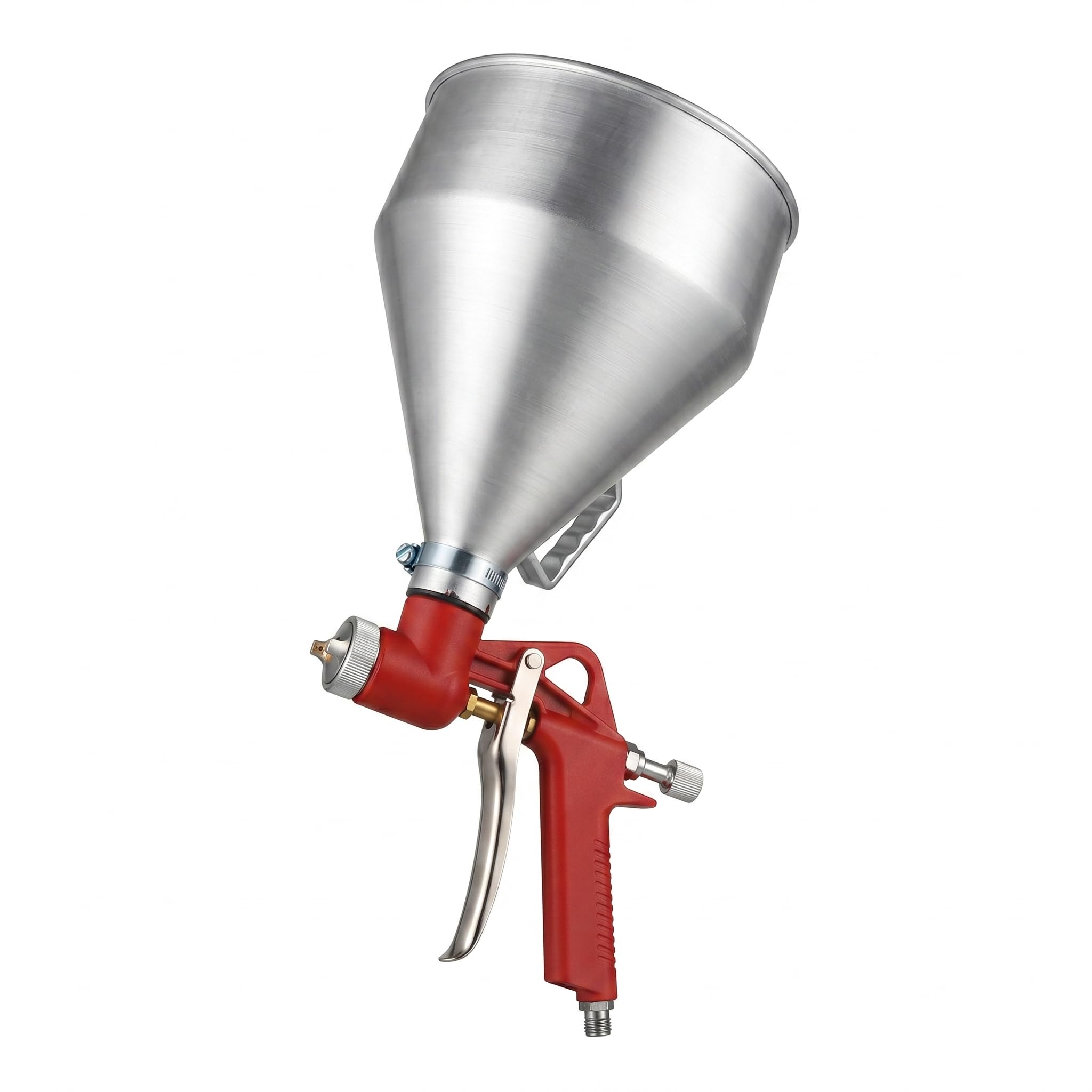 ORAZIO Pistolet à Crépir Pneumatique 1-1/2 Gallon avec Tasse en Aluminium et 3 Buses, Pistolet à Peinture Texturée Alimentation par Trémie pour Plafond Mur Rendu Cloison Sèche Plâtre Peinture 221470