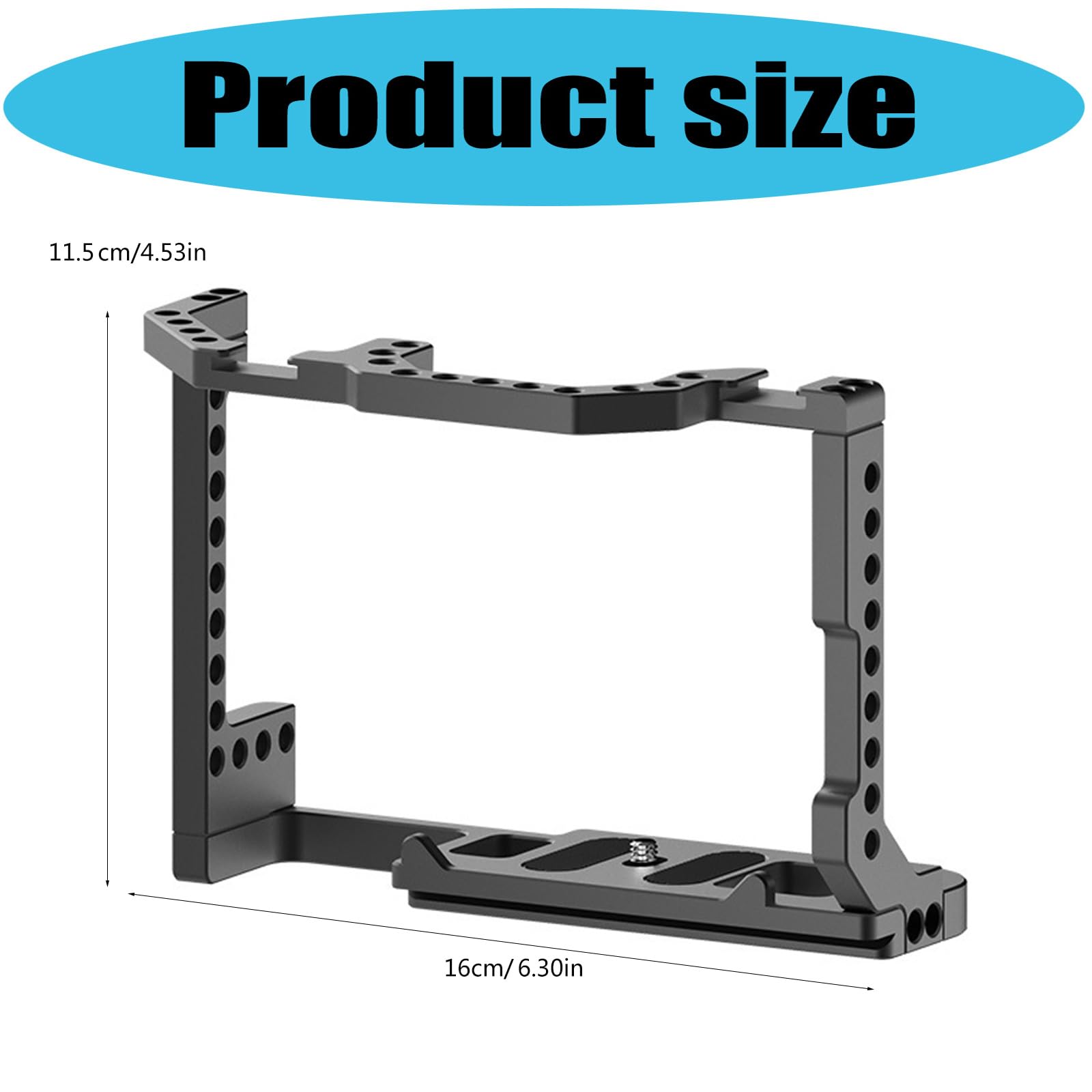 Gabbia professionale per fotocamera con doppi punti di montaggio antiscivolo in silicone grip per EOS70D 80D 90D migliora le protezioni DSLR Camera Cage