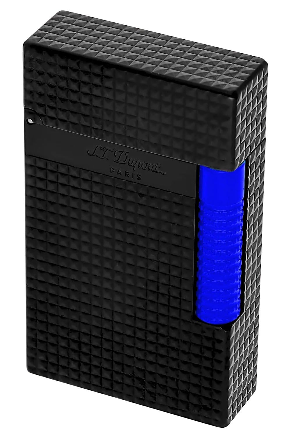 S T Dupont Le Grand Fluo Matte Black Blue Lighter C23071