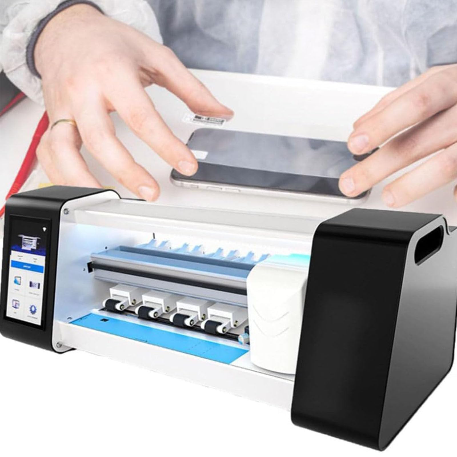 Macchina Taglio Pellicole Protettive per Lo Schermo,Taglierina Automatica Intelligente per Pellicole Idrogel Macchina Taglio per Pellicole Protettive per Schermo in Abs 110-220 V,110V