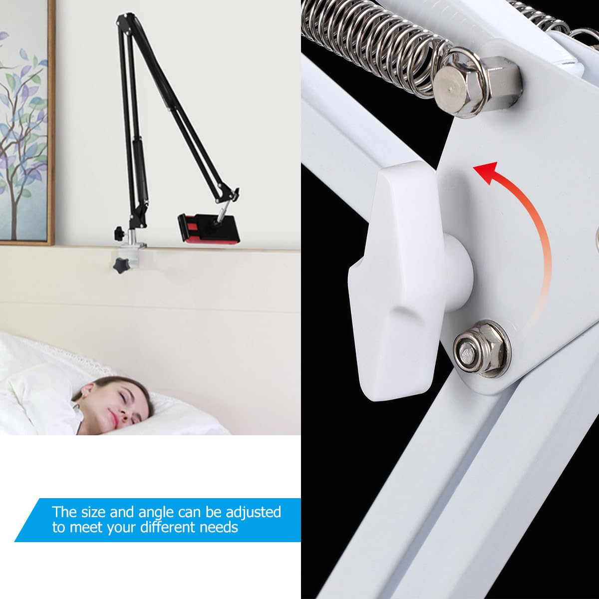 Gadpiparty Soporte De Teléfono Articulado De Brazo y Montaje De Grados para Tablet y Móvil Escritorio