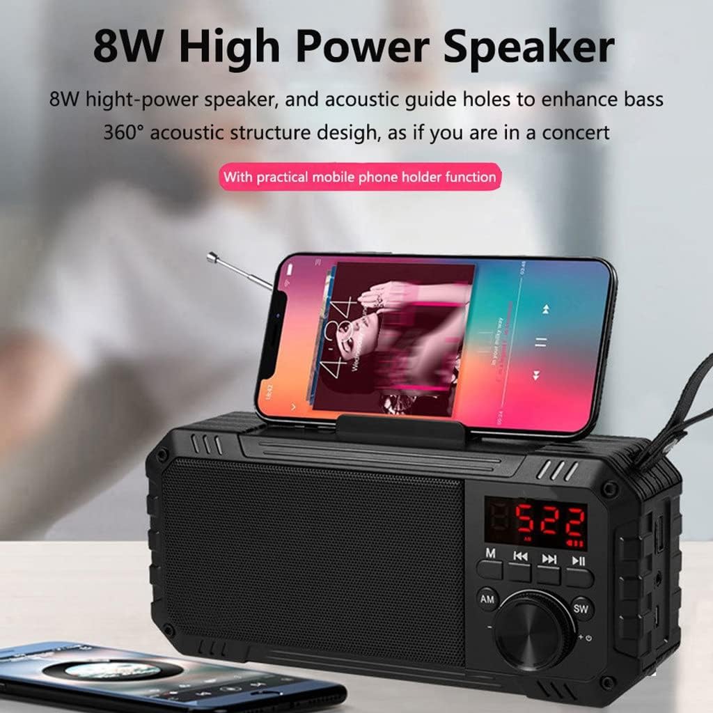 Portable Speaker -Compatible Column Bass Subwoofer TF Speakers Receiver Radio FM