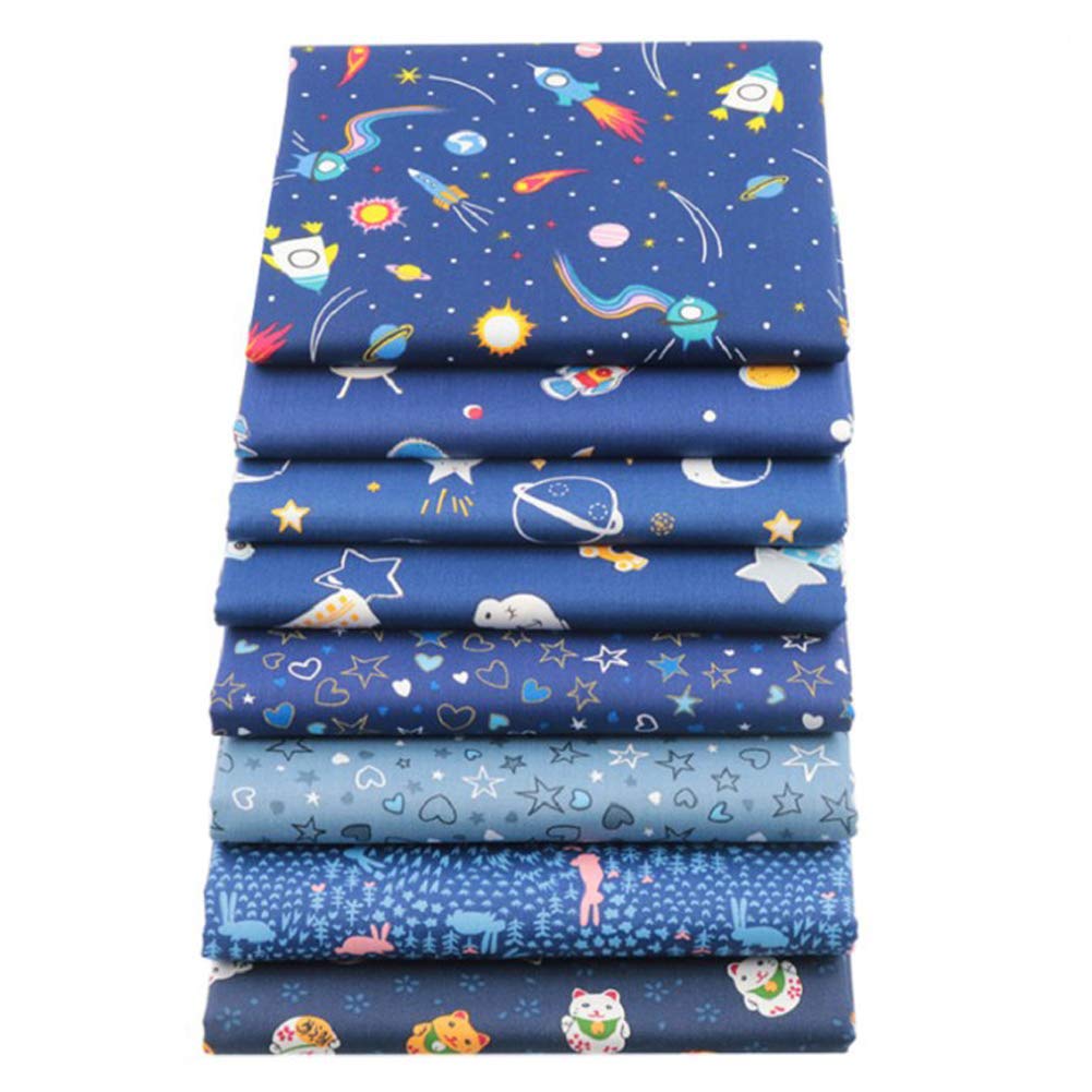 Hkdingwei Cartoon 8Pcs Cotton Fabric Squares 25Cm X 25Cm Patchwork Fabric Bundles Quilting Fabric Bundles Scrapbooking Sewing Artcraft Diy Fabric
